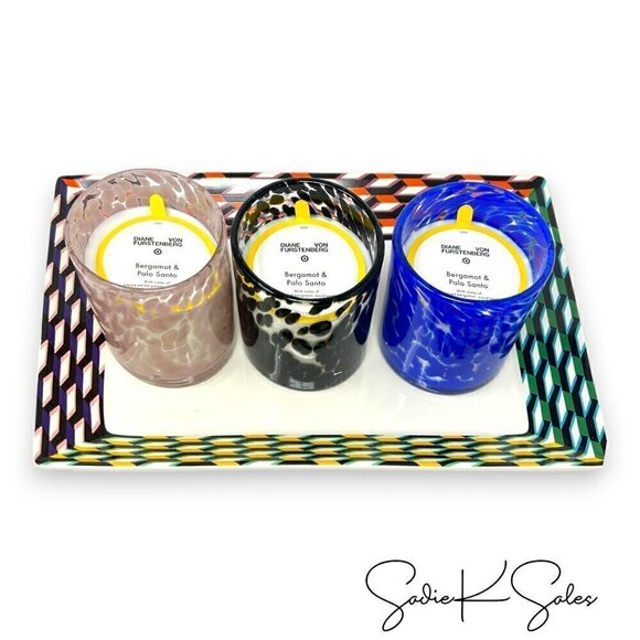 DVF x Target Dot Glass Pink Bergamot Palo Santo 6oz Candle Diane Von Furstenberg - Picture 4 of 5